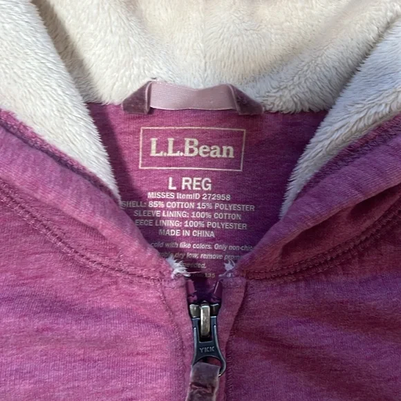 L.L bean womens sherpa lined full zip - Picture 3 of 6